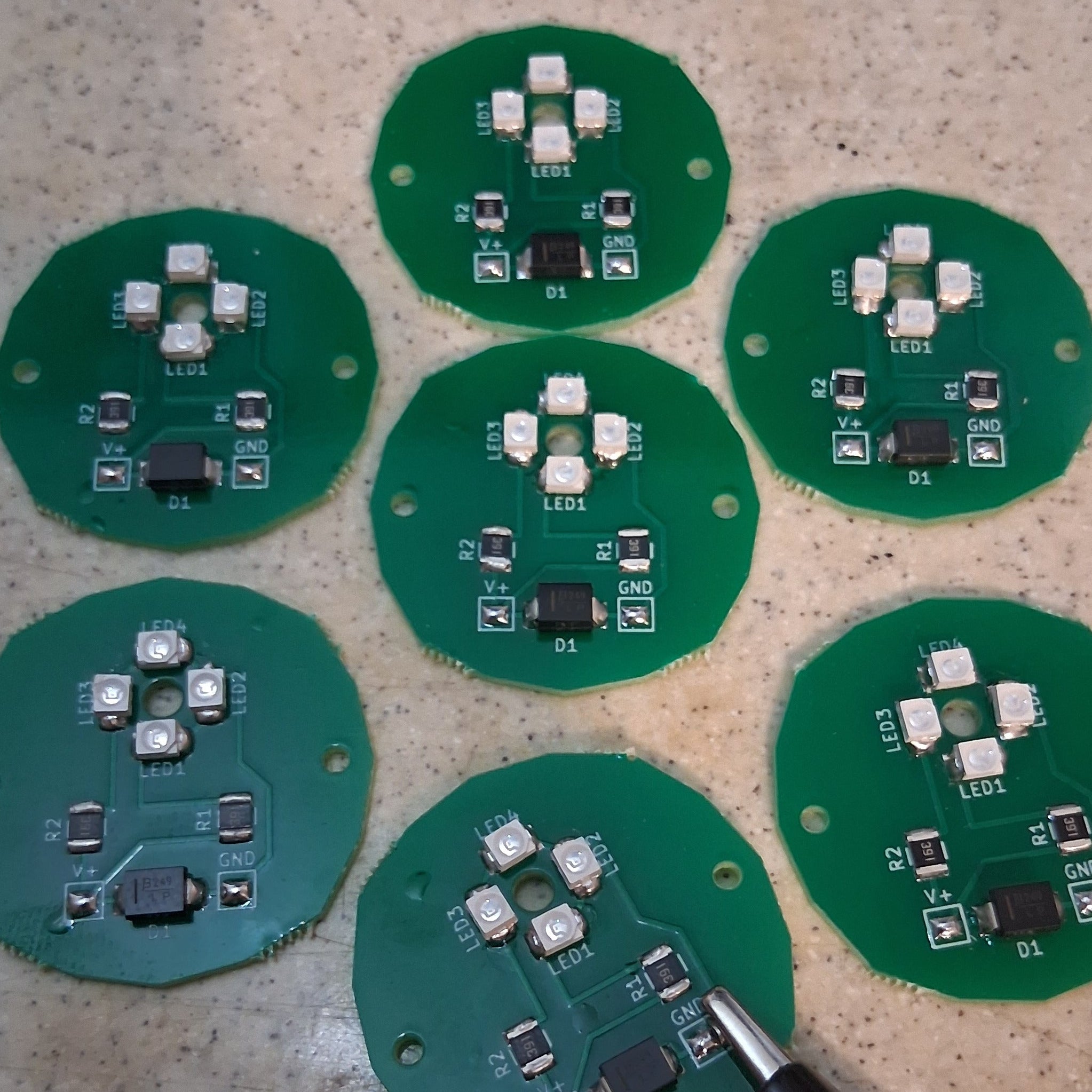 X27.168 Needle Glow Boards (Set of 7) Blue