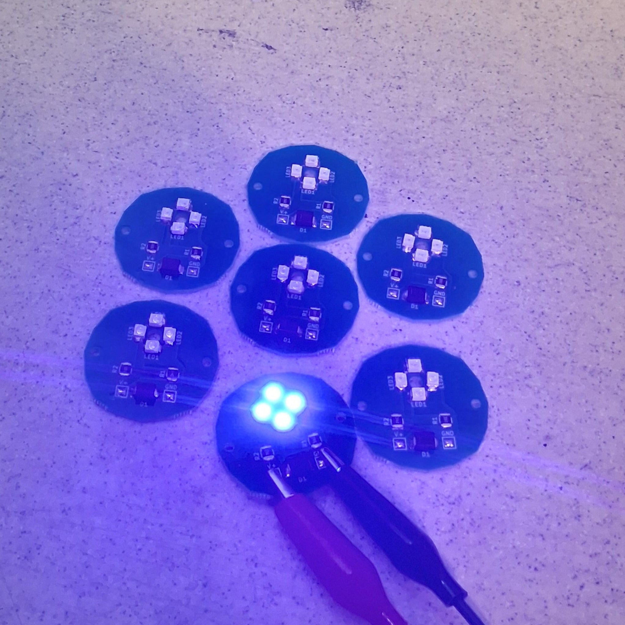 X27.168 Needle Glow Boards (Set of 7) Blue